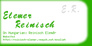 elemer reinisch business card